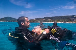 Rescue exercise practice on the surface