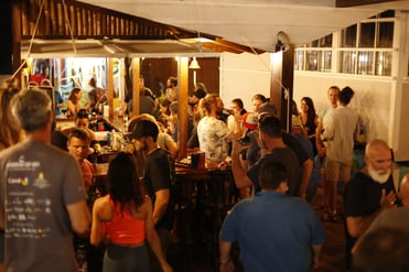 Evening at the busy Blue Marlin bar
