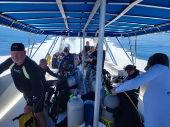 Changing tanks on the boat